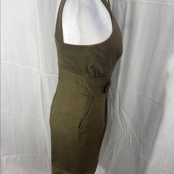 Milly Green Halter Sheath Mini Dress Size 4 - Picture 9 of 9